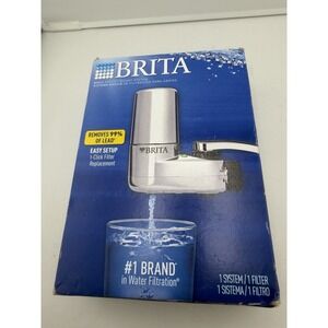 BRITA Faucet Mount Water Filtration System with Filter Chrome - New